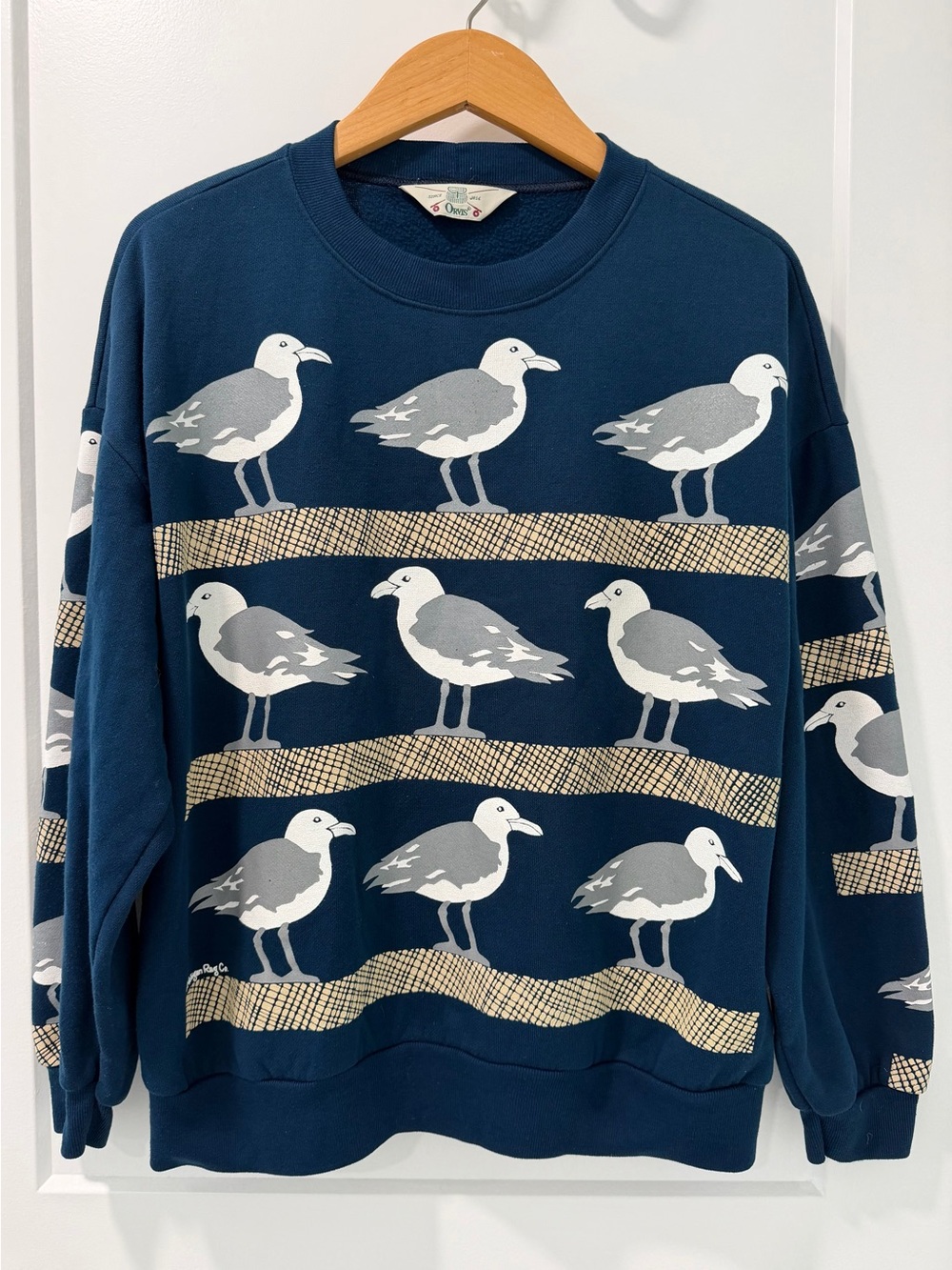 Vintage Orvis Seagull Michigan Rag Co Men's Blue Crewneck Dad Sweatshirt (*XL)
